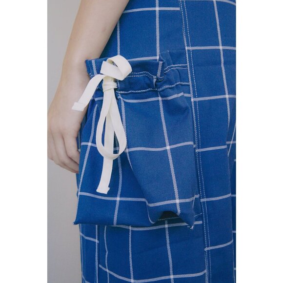 Rework Plaid Pouch Pocket Flared Cargo Pants - Picture 7 of 9